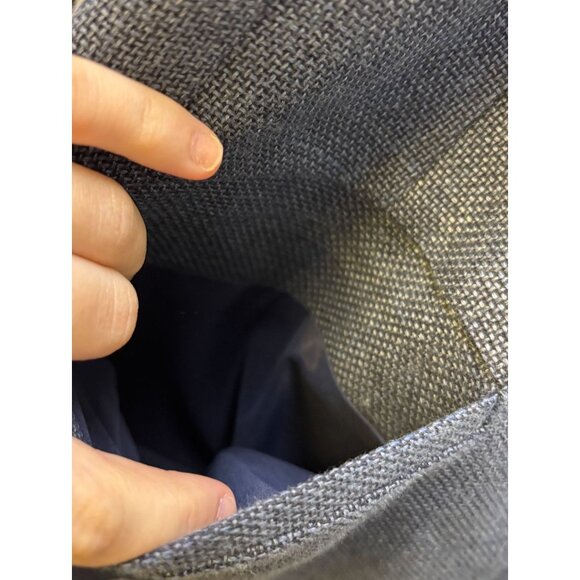 NWT Lafayette 148 Wool & Linen Blend Blazer Jacket Blue Size 18 - Picture 5 of 7